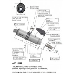Silencieux LEOVINCE LV ONE Triumph Tiger 900 GT / RALLYE / PRO 2020-...
