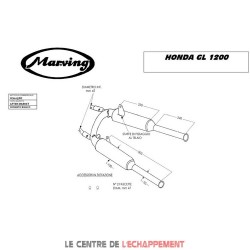 Silencieux MARVING Style Origine Honda GL 1200 1984-1987