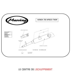 Silencieux MARVING Adaptable Honda XRV 750 AFRICA TWIN 1990-1992