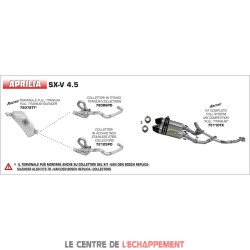 Ligne Complète ARROW RACING LINE Aprilia SXV 450/550 2007-2014 Coll. Inox