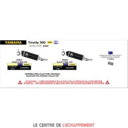 Silencieux ARROW URBAN Yamaha X-Max 300/Tech Max et 300 Tricity 2021-...