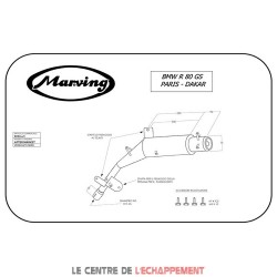 Silencieux MARVING Enduro pour BMW R80 G/S MONOLEVER 1980-1986