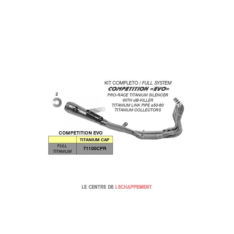 Ligne Complète ARROW PRO-RACE "Compétition EVO" pour BMW S 1000 R 2021-...