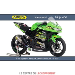 Ligne Complète ARROW Works Compétition pour Kawasaki Ninja 400 et Z 400 2022-...
