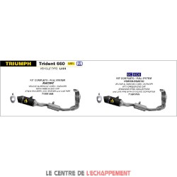 Silencieux ARROW Veloce pour Triumph Trident 660 2021-...