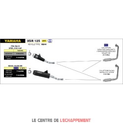 Ligne Complète ARROW PRO-RACE pour Yamaha XSR 125 2021-...