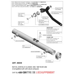 Manchon raccord sans catalyseur LEOVINCE ROYAL ENFIELD CLASSIC/METEOR 350 2020-...