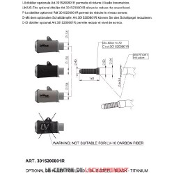 Réducteur de bruit LEOVINCE pour LV10 D.54 mm