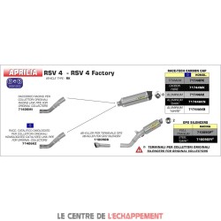 Silencieux ARROW GP 2 Aprilia RSV4/RSV4 Factory / Tuono 1000 V4R/APRC