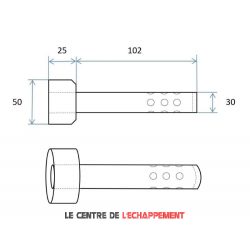 Réducteur de bruit IXRace sortie droite pour silencieux M9 / M10 / X-Pure ancienne génération