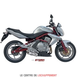 Silencieux Storm Ovale Adapt. KAWASAKI ER6 / ER6F 2005-2011 et Versys 650 2007-2014