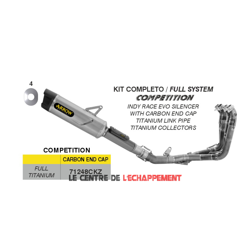 Ligne Complète Arrow Indy Race Evo Compétition Honda CBR 1000 RR-R / SP 2024-…