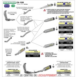 Ligne Complète ARROW Pro Racing Adapt.Kawasaki ZX10R NINJA 2011-2015