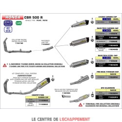 Ligne Complète ARROW X-Kone Adapt.Honda CB 500 F / CBR 500 R 2016-...