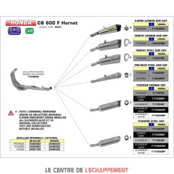 Ligne Complète ARROW X-Kone Adapt.Honda CB 600 HORNET 2007-2014/CBR 600 F 2011-2013