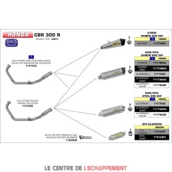 Ligne Complète ARROW X-Kone Adapt.Honda CBR 300 2014-...