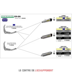 Ligne Complète ARROW X-Kone Adapt.Kawasaki ER6/ER6F/VERSYS