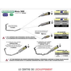 Silencieux ARROW X-Kone Adapt.Kawasaki NINJA 300 R 2013-…/Z 300 2015-…